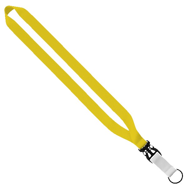 3/4" Multi-Color Polyester Lanyard with Slide Buckle Release & Split-Ring 1