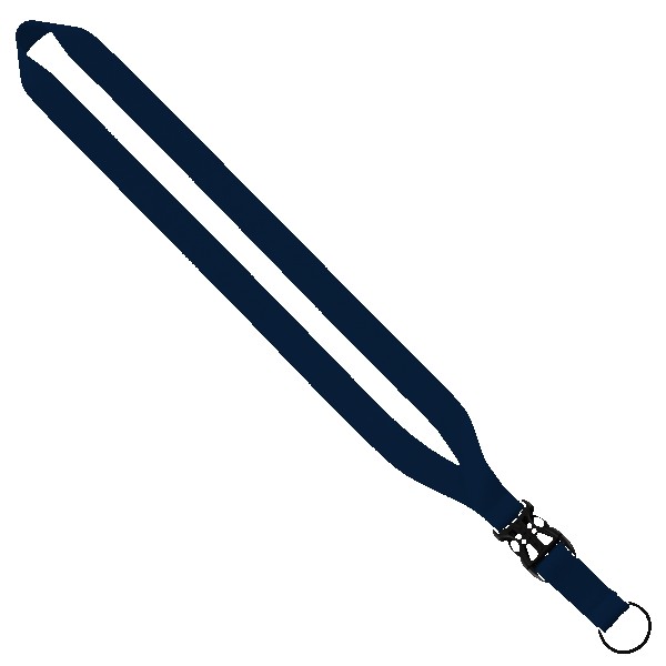 3/4" Multi-Color Polyester Lanyard with Slide Buckle Release & Split-Ring 1