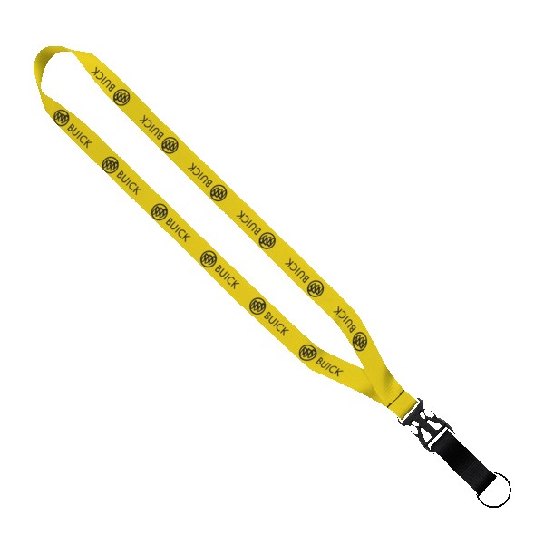 3/4" Multi-Color Polyester Lanyard with Slide Buckle Release & Split-Ring 1