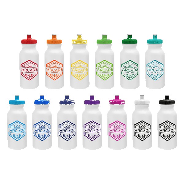 Circuit 20oz Bike Bottle - White w/Push-Pull Lid 1