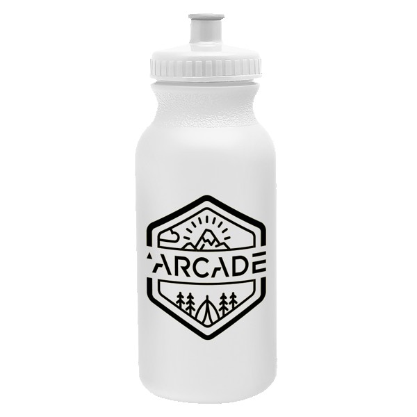 Circuit 20oz Bike Bottle - White w/Push-Pull Lid 1