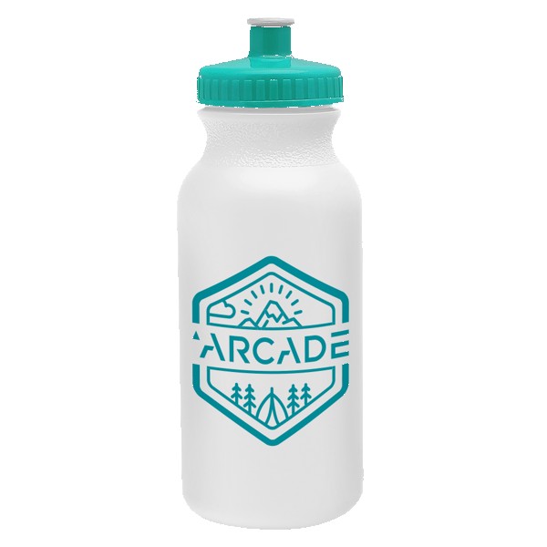 Circuit 20oz Bike Bottle - White w/Push-Pull Lid 1