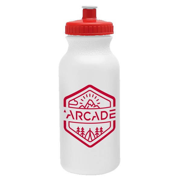 Circuit 20oz Bike Bottle - White w/Push-Pull Lid 1