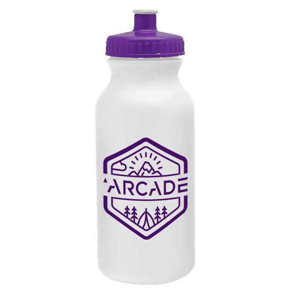 Circuit 20oz Bike Bottle - White w/Push-Pull Lid 1