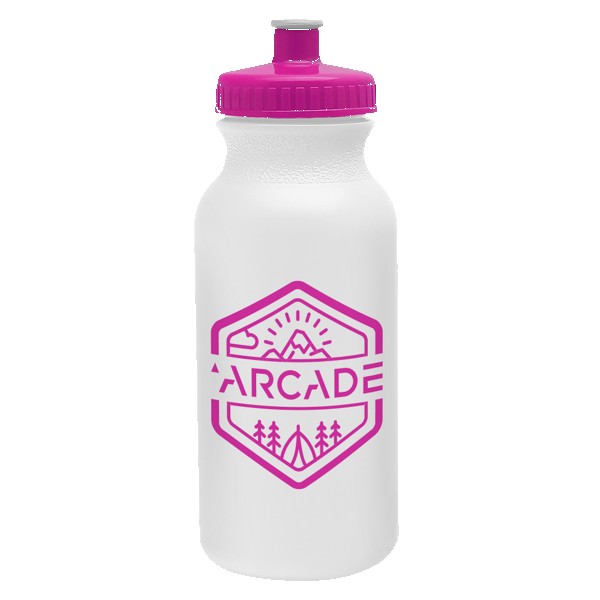 Circuit 20oz Bike Bottle - White w/Push-Pull Lid 1