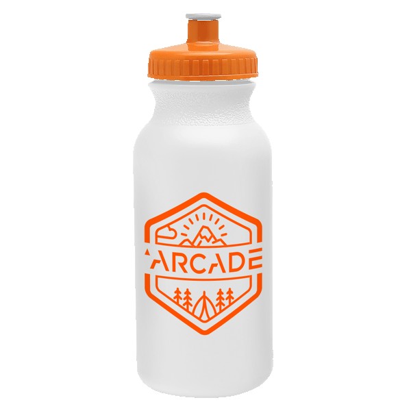 Circuit 20oz Bike Bottle - White w/Push-Pull Lid 1