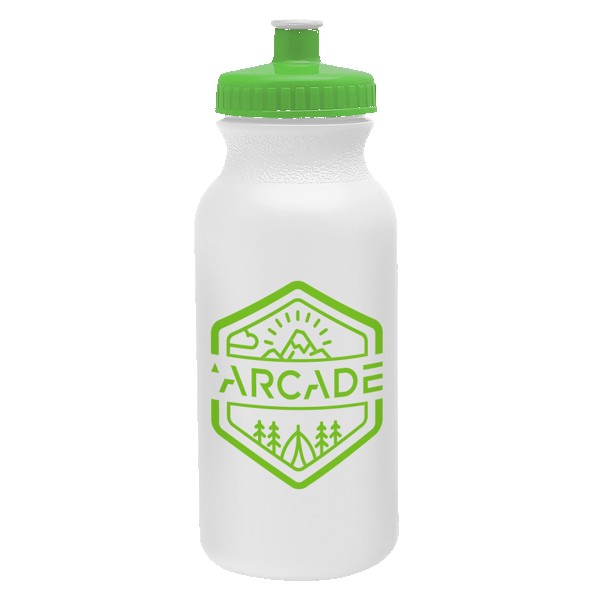 Circuit 20oz Bike Bottle - White w/Push-Pull Lid 1