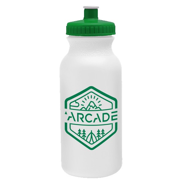Circuit 20oz Bike Bottle - White w/Push-Pull Lid 1