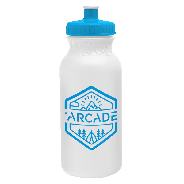 Circuit 20oz Bike Bottle - White w/Push-Pull Lid 1