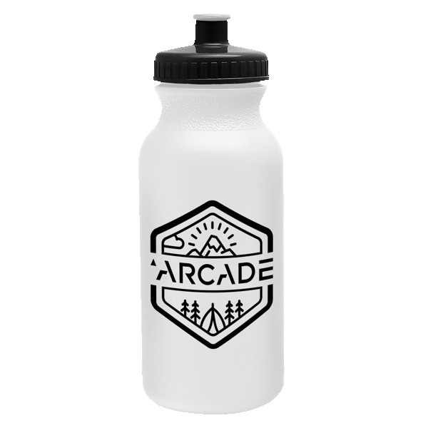 Circuit 20oz Bike Bottle - White w/Push-Pull Lid 1