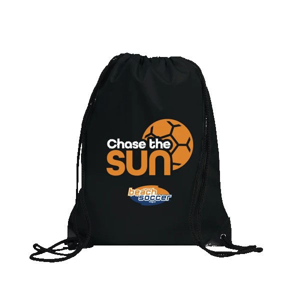 Centauri Recycled Black Trim Drawstring Bag 1
