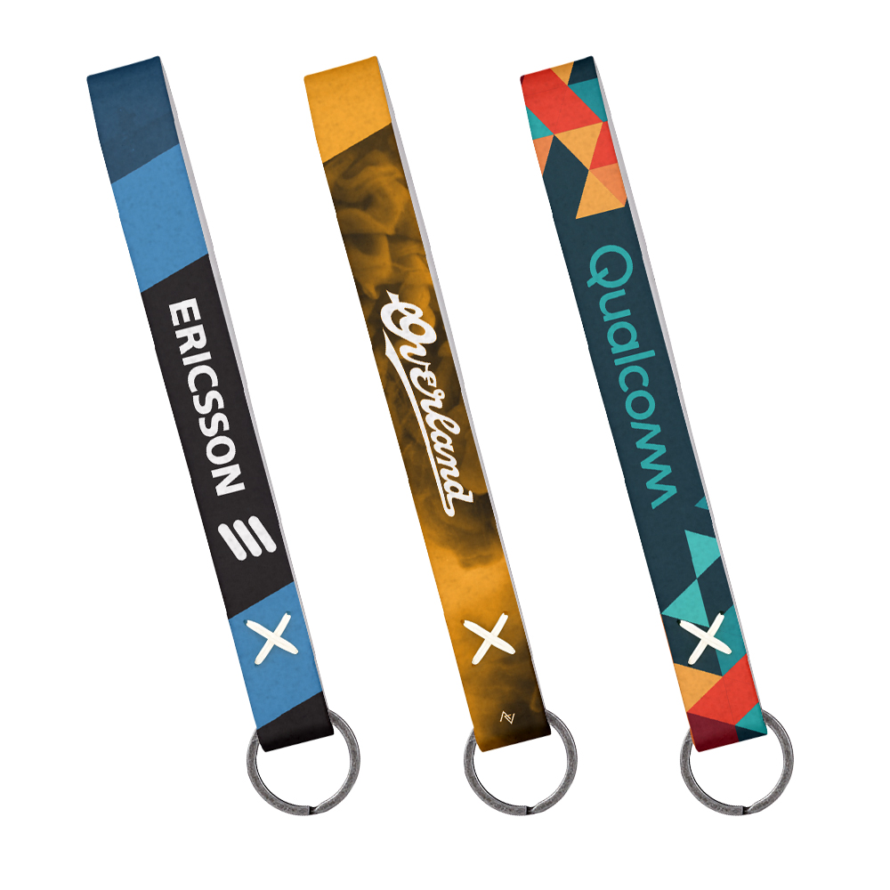 Strickland Dye-Sublimated Felt Wrist Keychain w/ Metal Split Ring 1