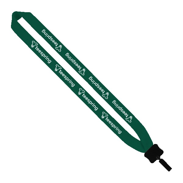1" Cotton Lanyard with Plastic Clamshell & Bulldog Clip 1