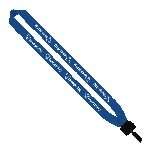 1" Cotton Lanyard with Plastic Clamshell & Bulldog Clip 1