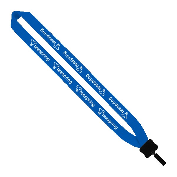 1" Cotton Lanyard with Plastic Clamshell & Bulldog Clip 1