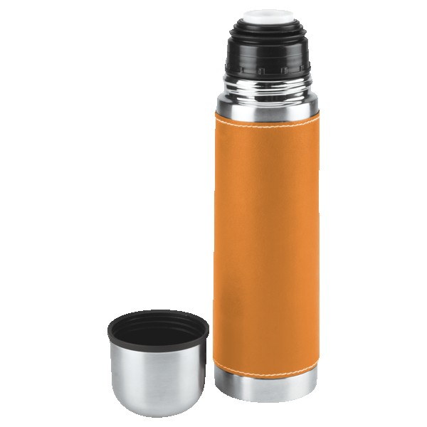 Leatherette Vacuum Bottle - 16 Oz. 1