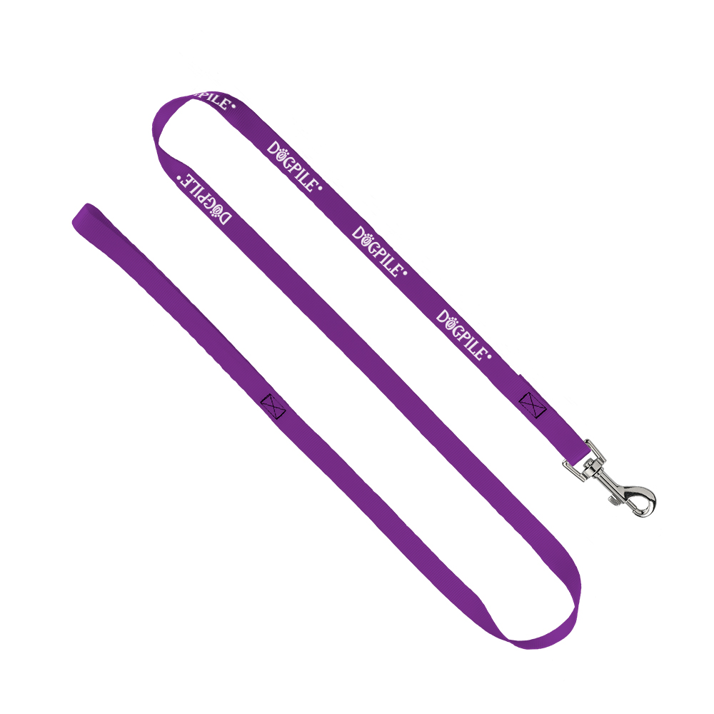 3/4" Smooth Nylon Pet Leash with Bright Metal Snap Hook 1