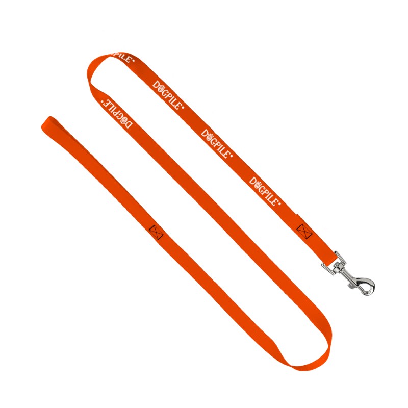 3/4" Smooth Nylon Pet Leash with Bright Metal Snap Hook 1 3/4" Smooth Nylon Pet Leash with Bright Metal Snap Hook 1