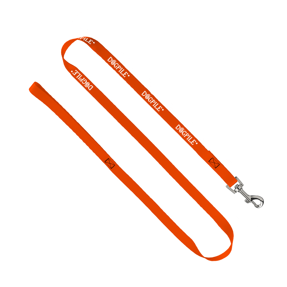 3/4" Smooth Nylon Pet Leash with Bright Metal Snap Hook 1