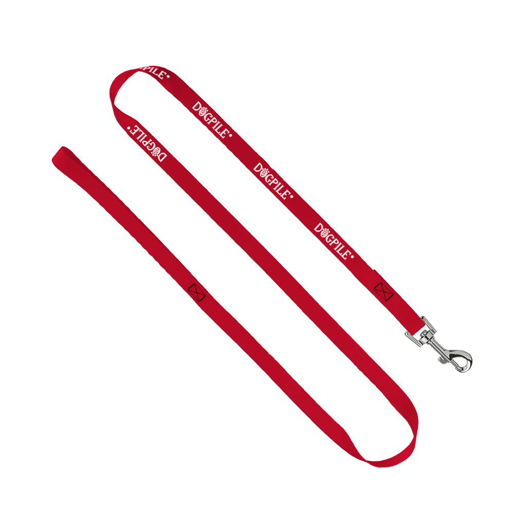 3/4" Smooth Nylon Pet Leash with Bright Metal Snap Hook 1