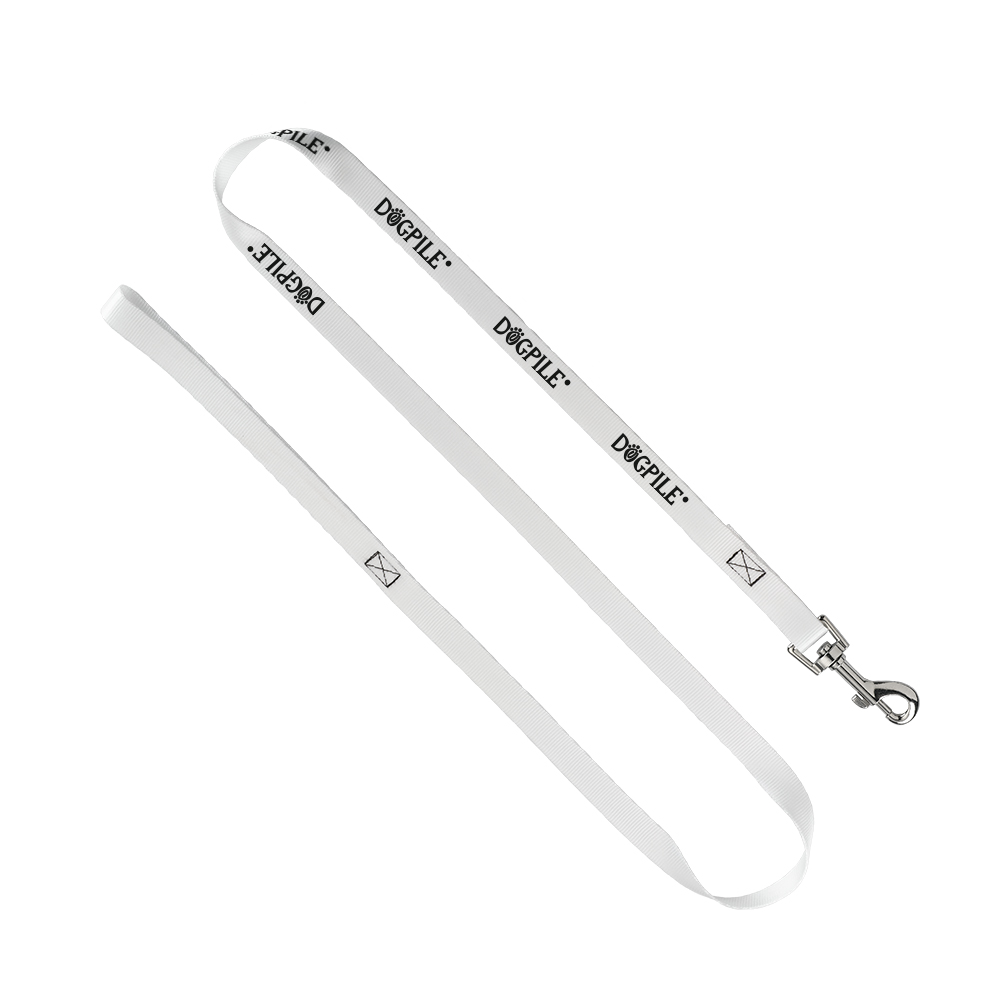 3/4" Smooth Nylon Pet Leash with Bright Metal Snap Hook 1