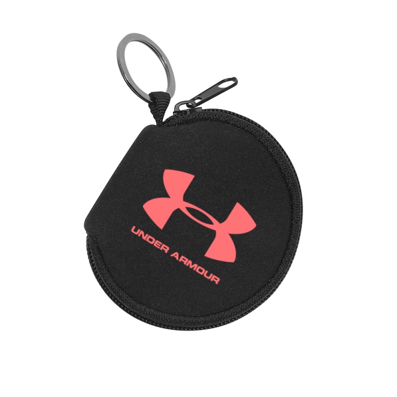 Neoprene Zipper Pouch Keychain with Silver Split-Ring 1 Neoprene Zipper Pouch Keychain with Silver Split-Ring 1