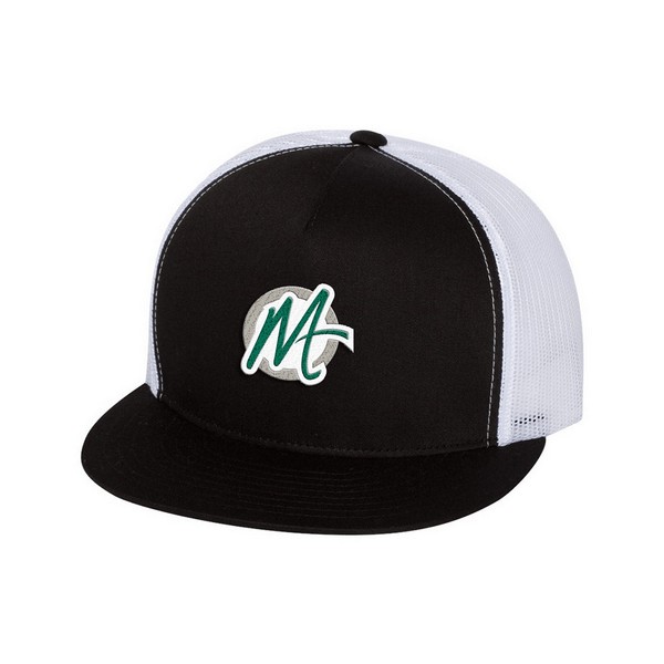 Yupoong 6006 5-Panel Flat Bill Trucker Cap 1