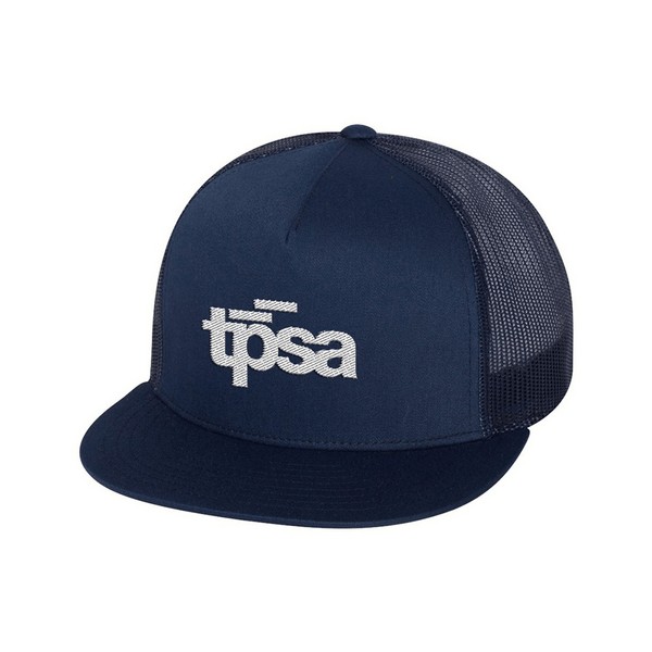 Yupoong 6006 5-Panel Flat Bill Trucker Cap 1