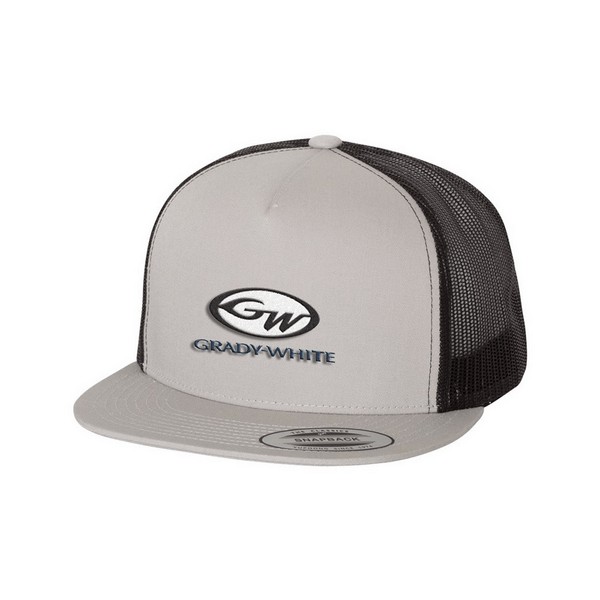 Yupoong 6006 5-Panel Flat Bill Trucker Cap 1