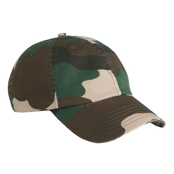 Valucap VC300A Camo Bio-Washed Unstructured Cap 1