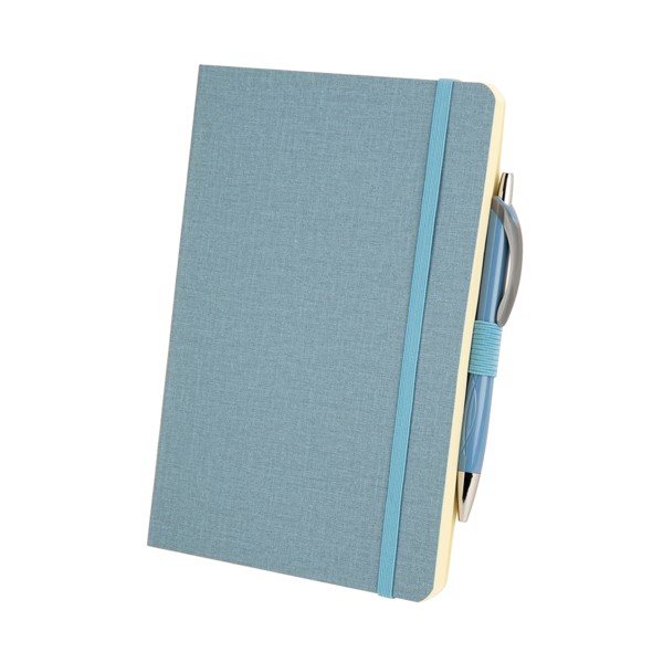 Crosshatch PU Notebook With Pen 1