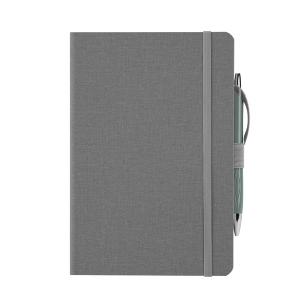 Crosshatch PU Notebook With Pen 1