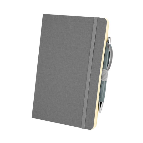 Crosshatch PU Notebook With Pen 1