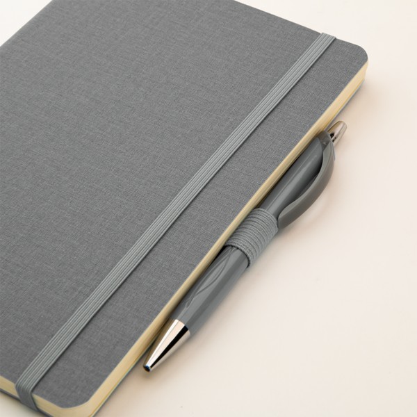 Crosshatch PU Notebook With Pen 1