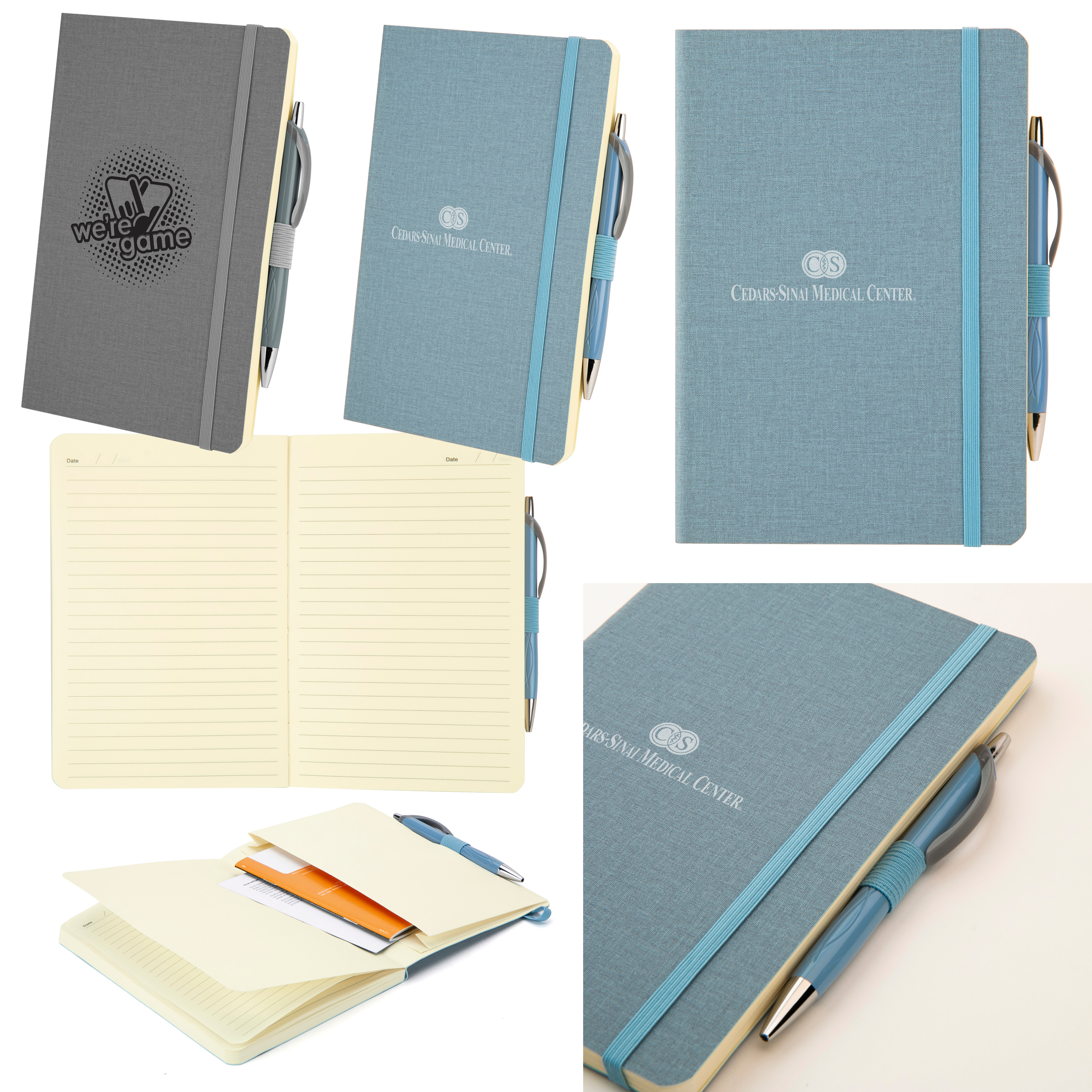 Crosshatch PU Notebook With Pen 1
