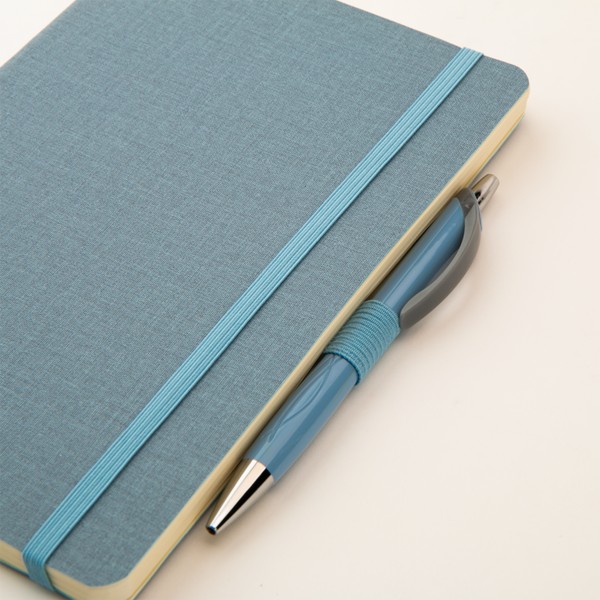 Crosshatch PU Notebook With Pen 1