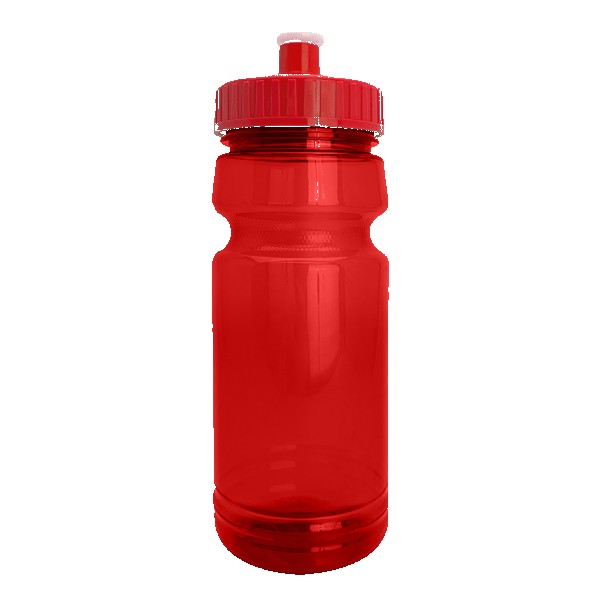 Cycle 24oz Recycled Transparent Bike Bottle w/Push-Pull Lid 1