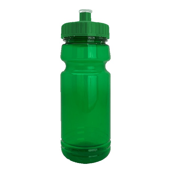 Cycle 24oz Recycled Transparent Bike Bottle w/Push-Pull Lid 1