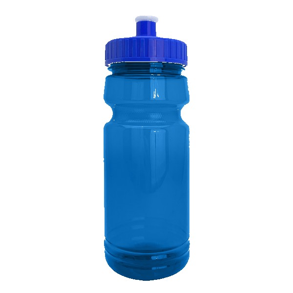 Cycle 24oz Recycled Transparent Bike Bottle w/Push-Pull Lid 1