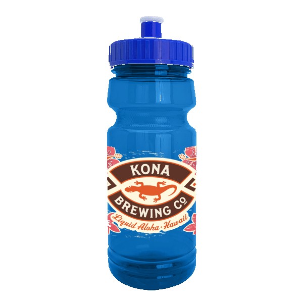 Cycle 24oz Recycled Transparent Bike Bottle w/Push-Pull Lid 1