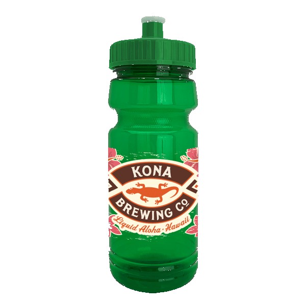 Cycle 24oz Recycled Transparent Bike Bottle w/Push-Pull Lid 1