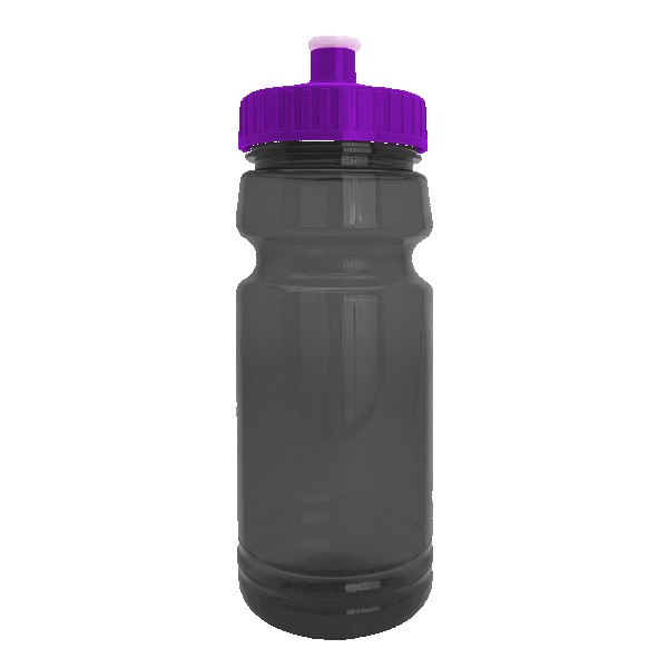 Cycle 24oz Recycled Transparent Bike Bottle w/Push-Pull Lid 1