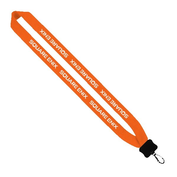 1" Cotton Lanyard with Plastic Clamshell & Swivel Snap Hook 1
