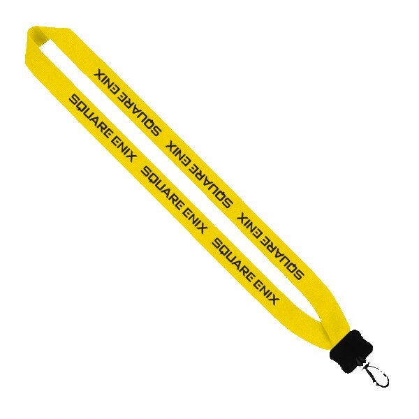 1" Cotton Lanyard with Plastic Clamshell & Swivel Snap Hook 1