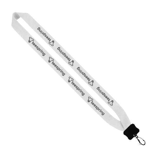 1" Cotton Lanyard with Plastic Clamshell & Swivel Snap Hook 1