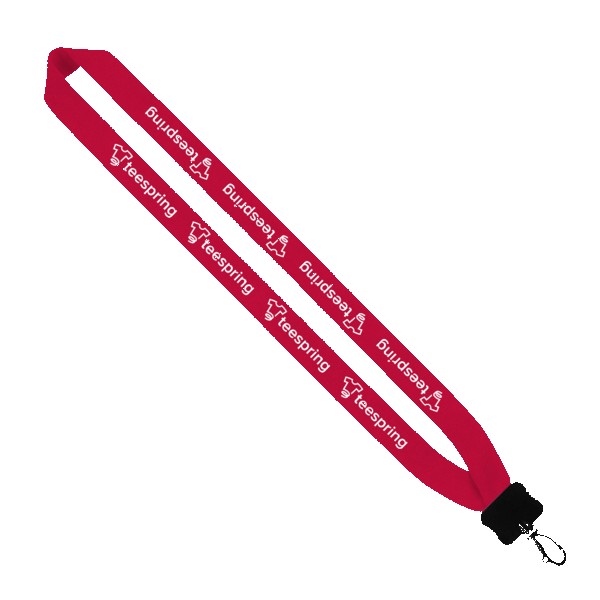 1" Cotton Lanyard with Plastic Clamshell & Swivel Snap Hook 1