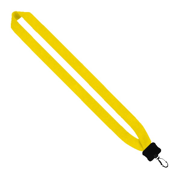 1" Cotton Lanyard with Plastic Clamshell & Swivel Snap Hook 1
