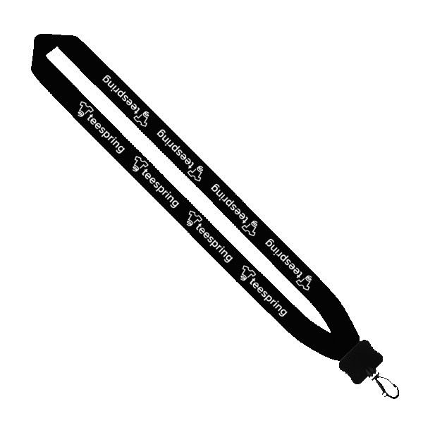 1" Cotton Lanyard with Plastic Clamshell & Swivel Snap Hook 1