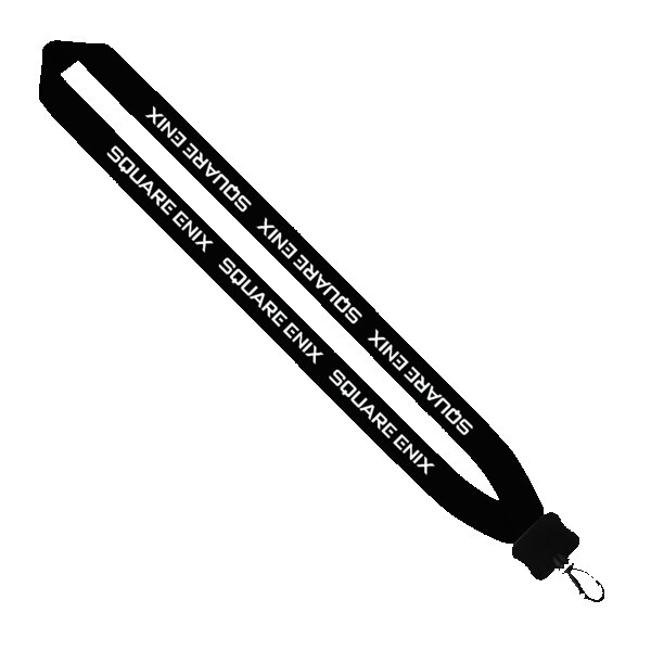 1" Cotton Lanyard with Plastic Clamshell & Swivel Snap Hook 1