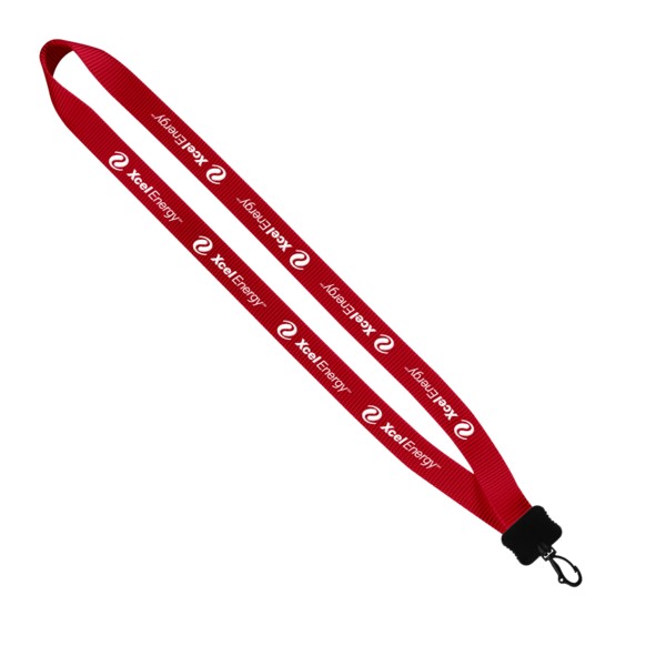 3/4" Smooth Nylon Lanyard with Plastic Clamshell & Swivel Snap Hook 1